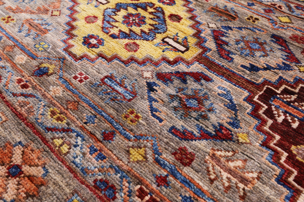 5' 8" X 8' 3" Super Kazak Khorjin Hand-Knotted Rug Q7643