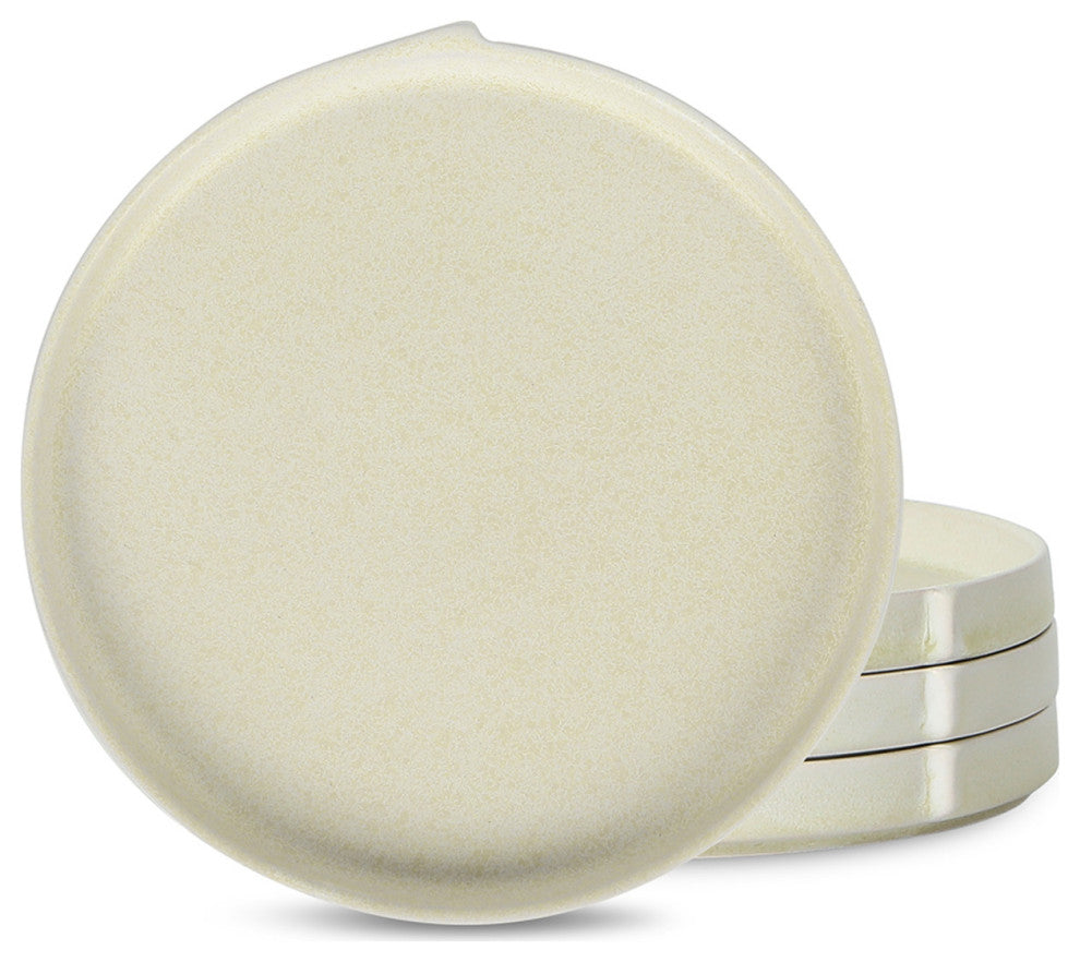 Stone Lain Bao Stoneware Salad Plate Set of 4, Beige
