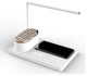 Black/White Aluminum Smart Task Lamp With Bluetooth Music & Wireless Charger, White