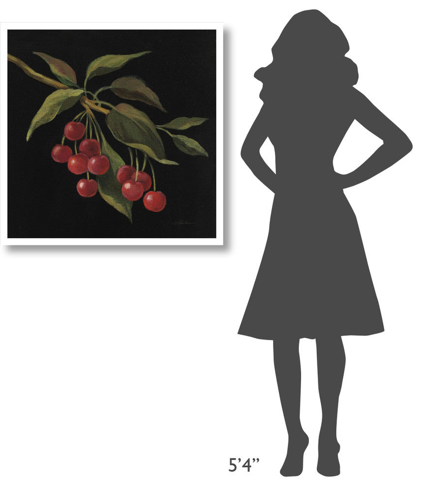 "Cerise no Words" Digital Paper Print by Silvia Vassileva, 32"x32"