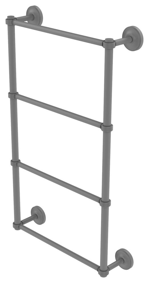 Prestige Regal 4-Tier 30" Ladder Towel Bar with Groovy Detail, Matte Gray