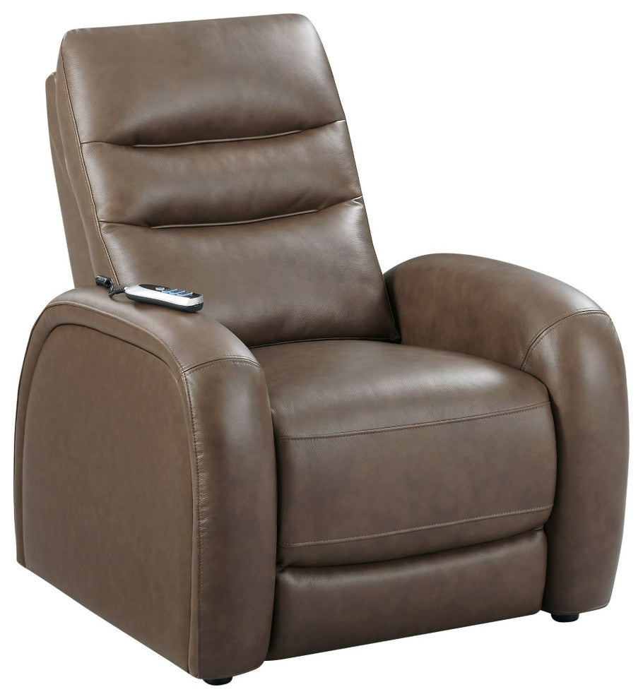 Divani Casa Huslia Modern Brown Leather Zero Gravity Recliner Chair
