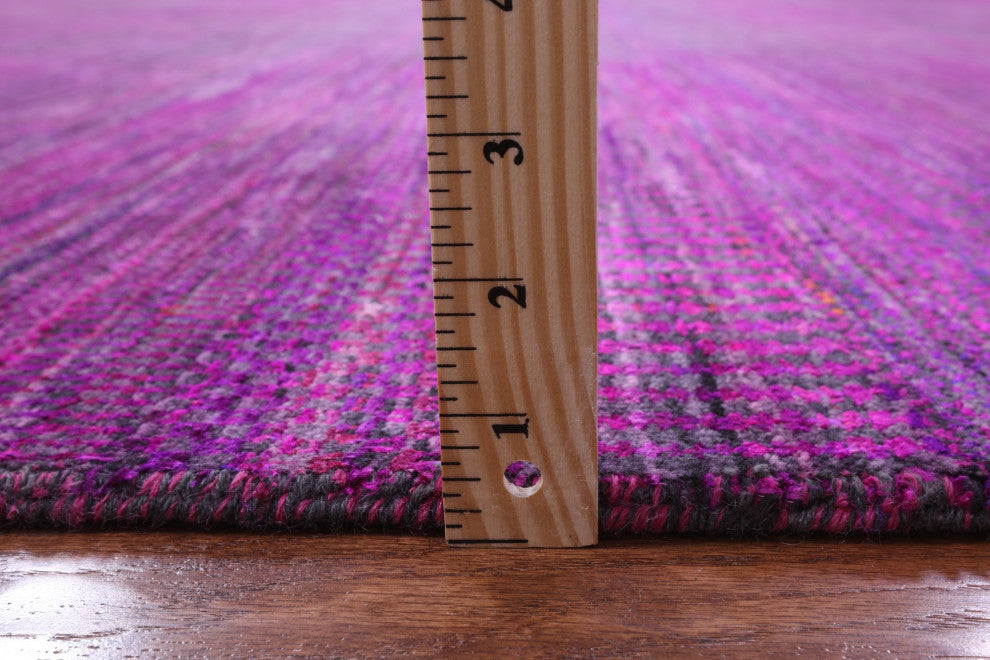 12' 2" X 15' 2" Wool and Silk Super Savannah Gabbeh Handmade Rug Q8612