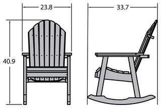 Hamilton Rocking Chair, Weathered Acorn, Whitewash