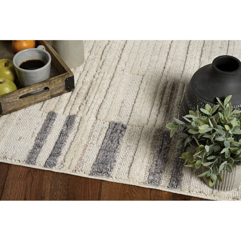 KAS Willow 1106 Ivory Gray Landscape Area Rug, 12'x15'