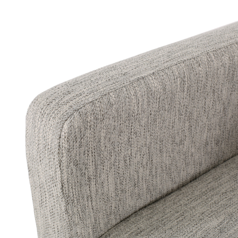 Chaparral Contemporary Fabric Upholstered Wood 26" Counter Stools, Set of 2, Light Gray/Gray