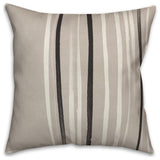 Gray Thin Stripes 18x18 Indoor/Outdoor Pillow