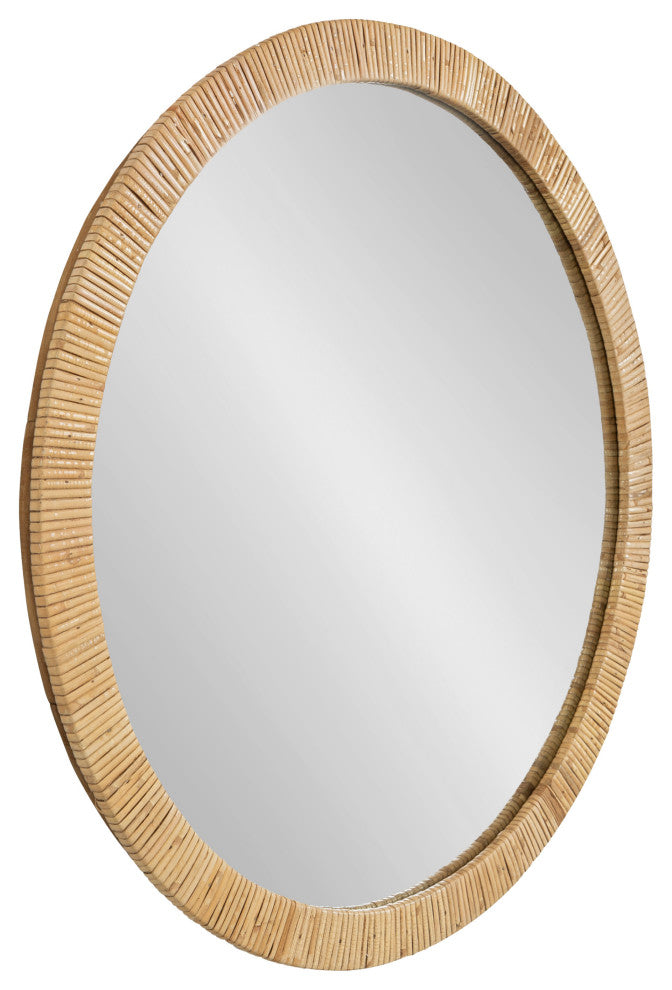 Rahfy Framed Wall Mirror, Natural 28"