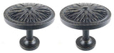Large Starburst Holdback Medallion, Burnt Gold, Set of 2