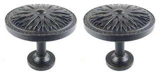 Large Starburst Holdback Medallion, Burnt Gold, Set of 2