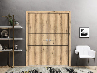 Slab Barn Door Panel 42 x 84 | Planum 0014 Oak with  | Sturdy Finished