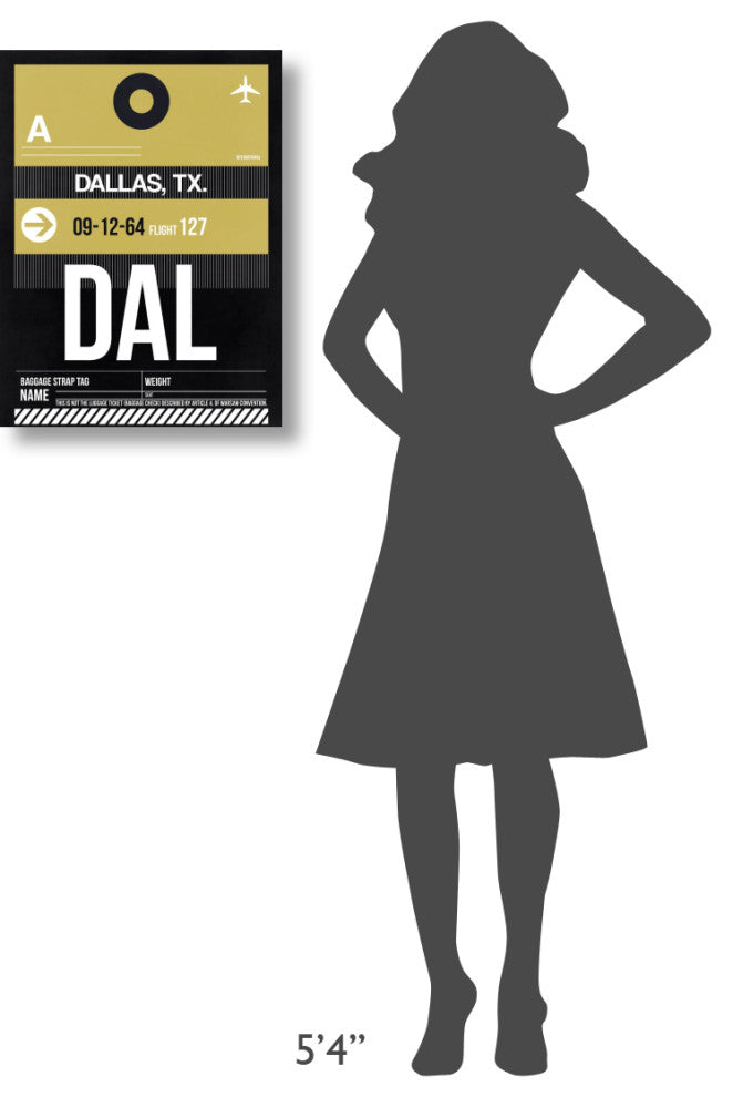 "DAL Dallas Luggage Tag 2" Fine Art Print