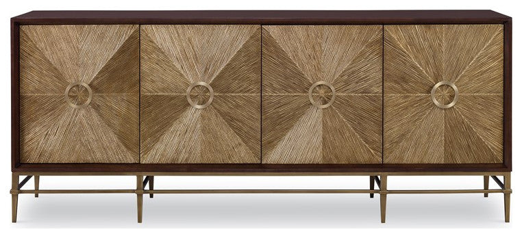 Ambella Home Collection - Phoenix Credenza in Antique Brass