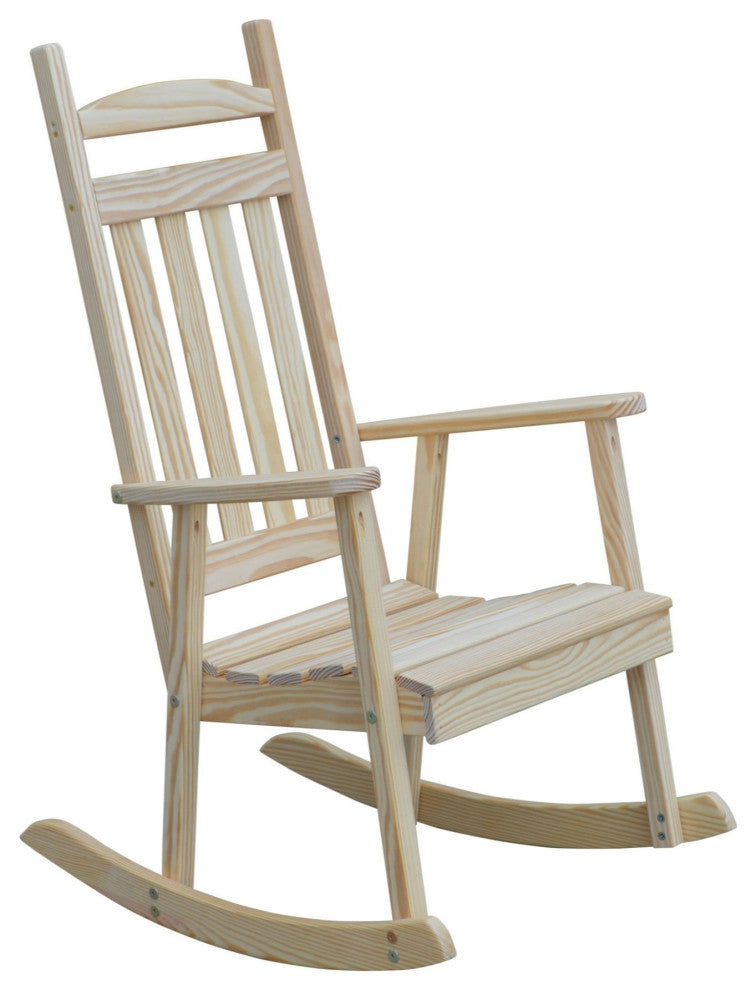 Pine Classic Porch Rocker, Unfinished