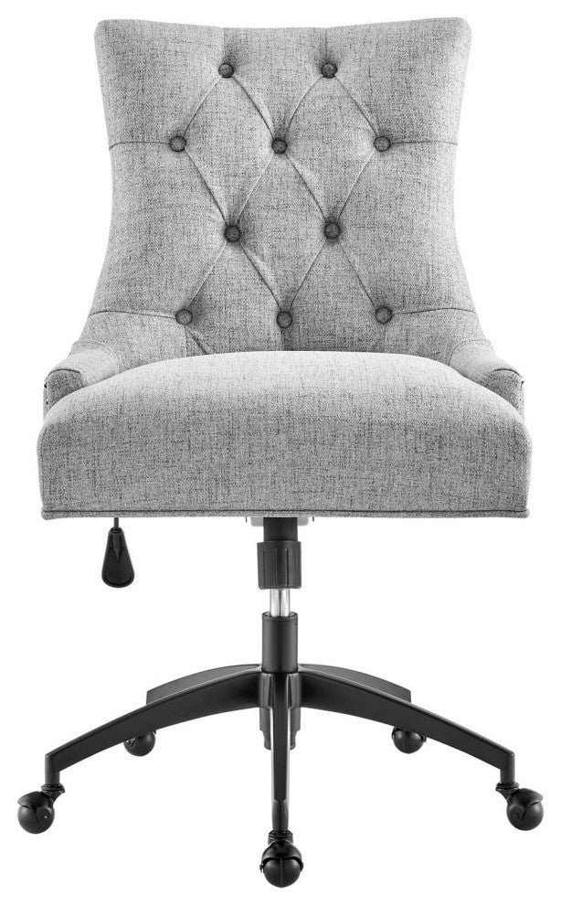 Regent Tufted Fabric Office Chair Black Light Gray -4572