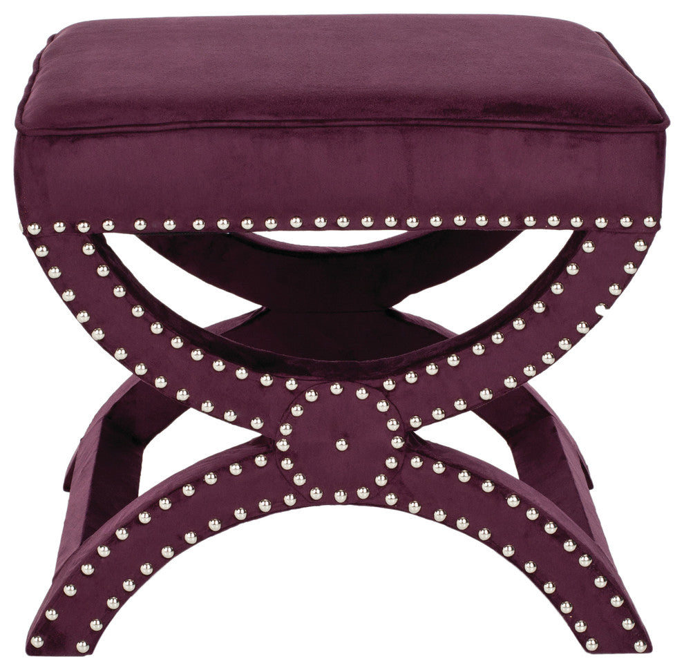 Safavieh Mystic Ottoman, Plum
