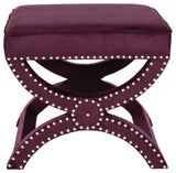 Safavieh Mystic Ottoman, Plum