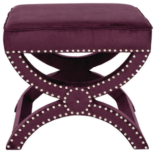 Safavieh Mystic Ottoman, Plum