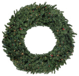 72" Pre-Lit Commercial Canadian Pine Artificial Christmas Wreath, Multi Lights