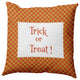 Halloween Trick or Treat Checks Accent Pillow, Rust, 20"x20"