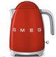 Smeg 50's Retro Style Tea Kettle With Embossed Logo, Red