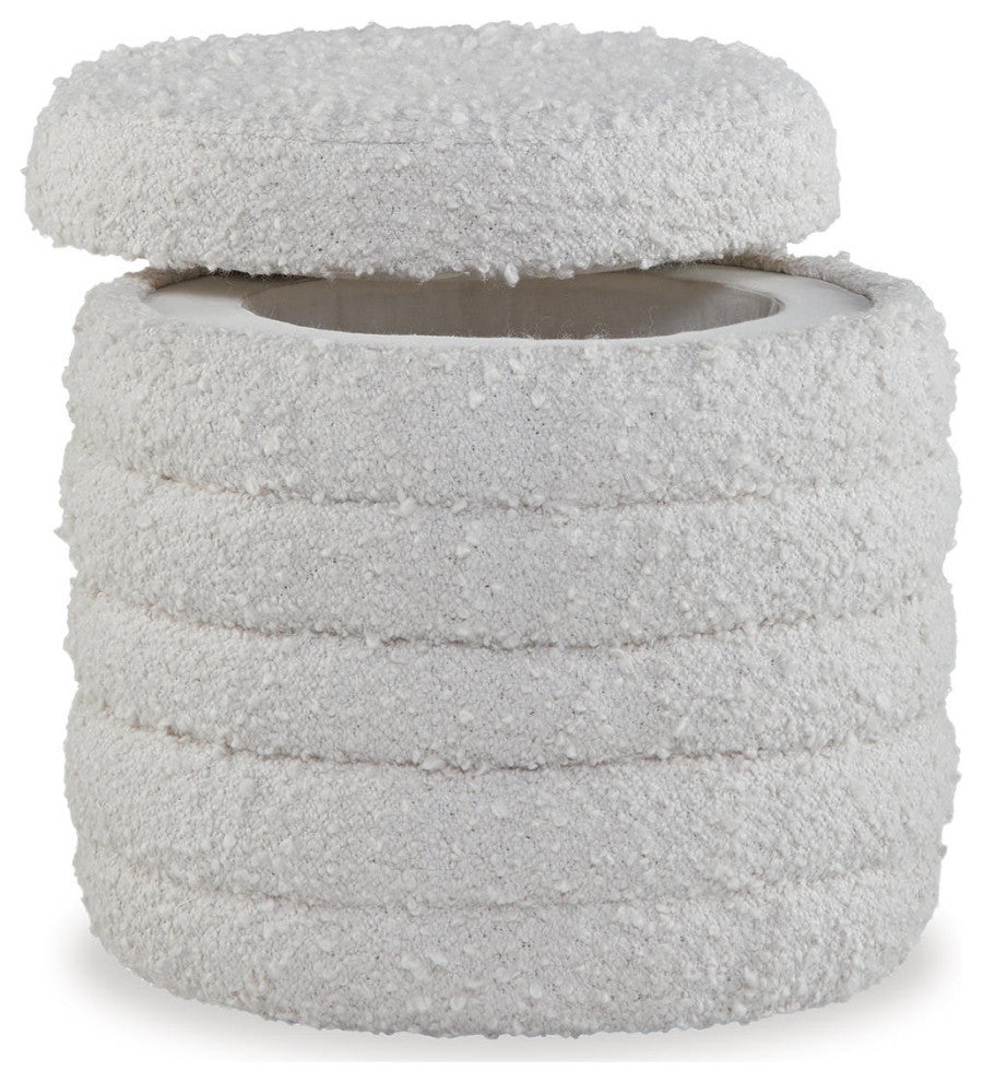 Duntler Ivory Storage Ottoman