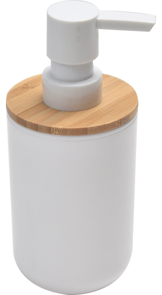 White Padang Bathroom Accessory Set 7-Pieces Bamboo