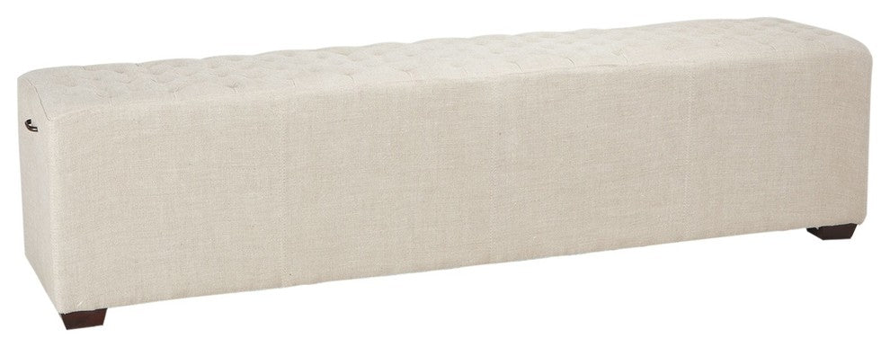 Arabella 58-Inch Beige Upholstered Bench