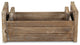 Distressed Wooden Ledge Planters With Handles, Set of 2
