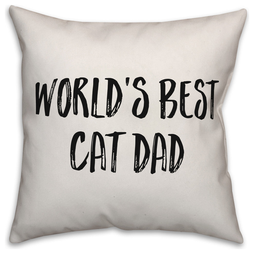 World's Best Cat Dad, Throw Pillow, 16"x16"