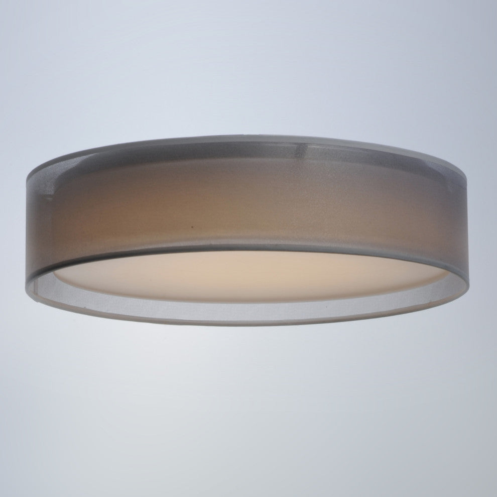 Maxim 10232 Prime 20"W LED Flush Mount Drum Ceiling Fixture - Oatmeal Linen