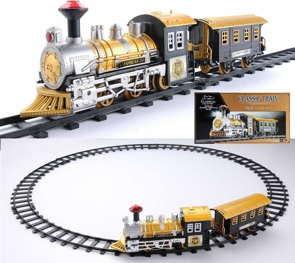 8-Fast Forward Battery Operated Animated Train Set With Sound