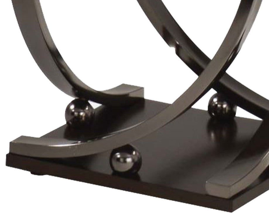 Isiah End Table, Black Nickel