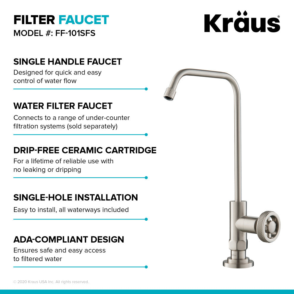 Urbix Drinking Water Dispenser Beverage Kitchen Faucet, SF Stainless Steel