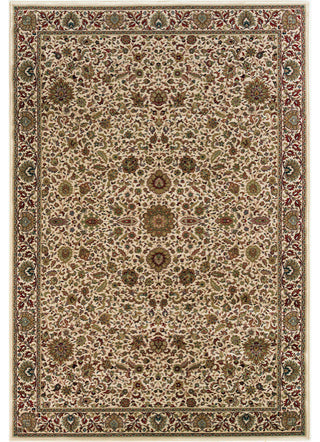 Aiden Traditional Vintage Inspired Ivory/Green Rug, 8' Square