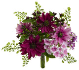 9" Mixed Pink Daisy Artificial Flower Bundle, Set of 3