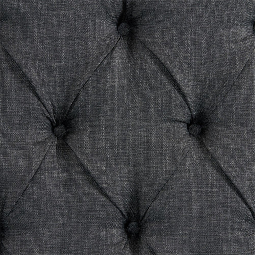 Picket House Furnishings Arden King Tufted Upholstered Bed in Charcoal