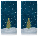 SKL Home Simple Tree Hand Towel, 2-Pack, Teal