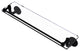 Remi 22" Glass Vanity Shelf with Gallery Rail, Matte Black