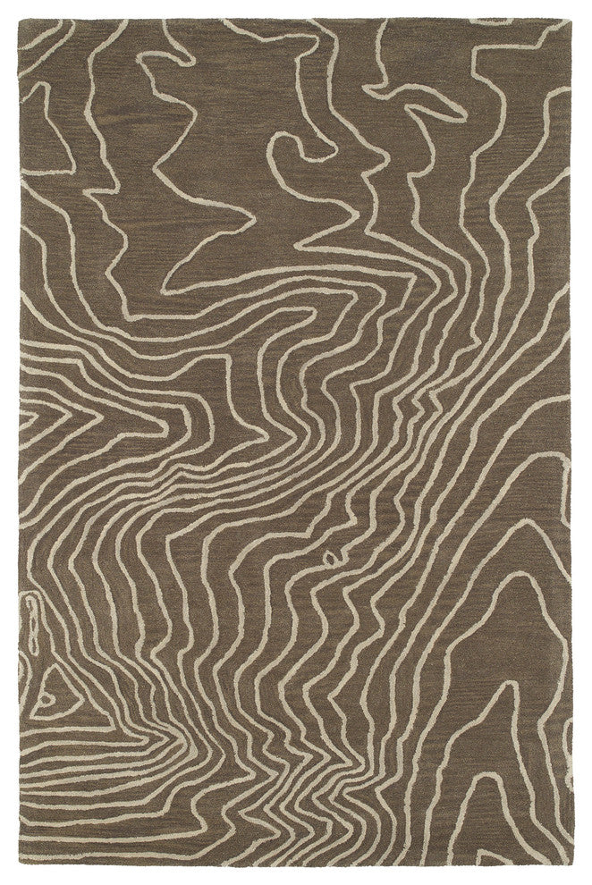 Kaleen Hand-Tufted Pastiche Wool Rug, Taupe, 8''x10''