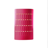 Ambiance Small Cactus Cylinder Wall Sconce, Open Top & Bottom, Cerise, E26