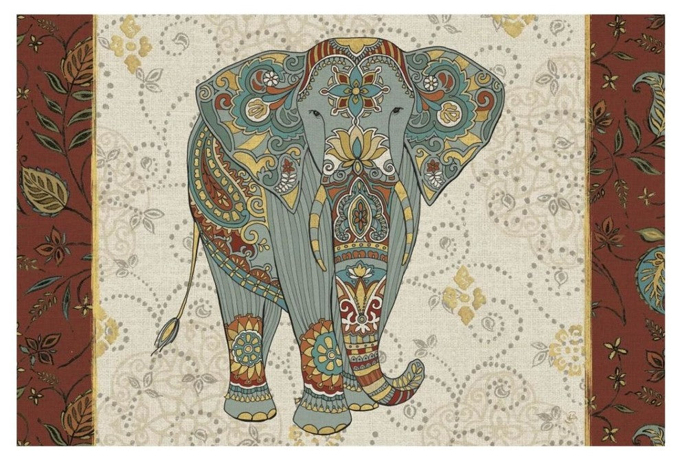 "Elephant Caravan IA" Digital Paper Print by Daphne Brissonnet, 20"x14"