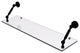 Dottingham 30" Floating Glass Shelf, Matte Black