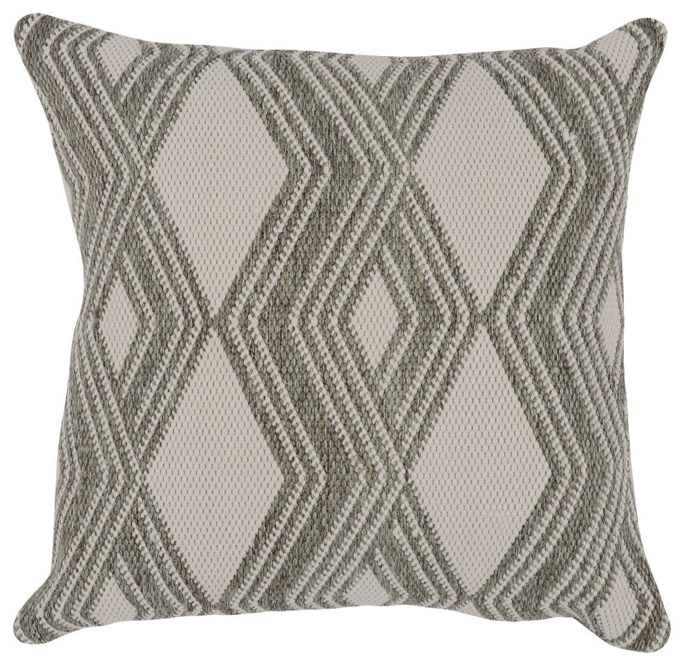 Nixie 22" Outdoor Throw Pillow in Gray by Kosas Home