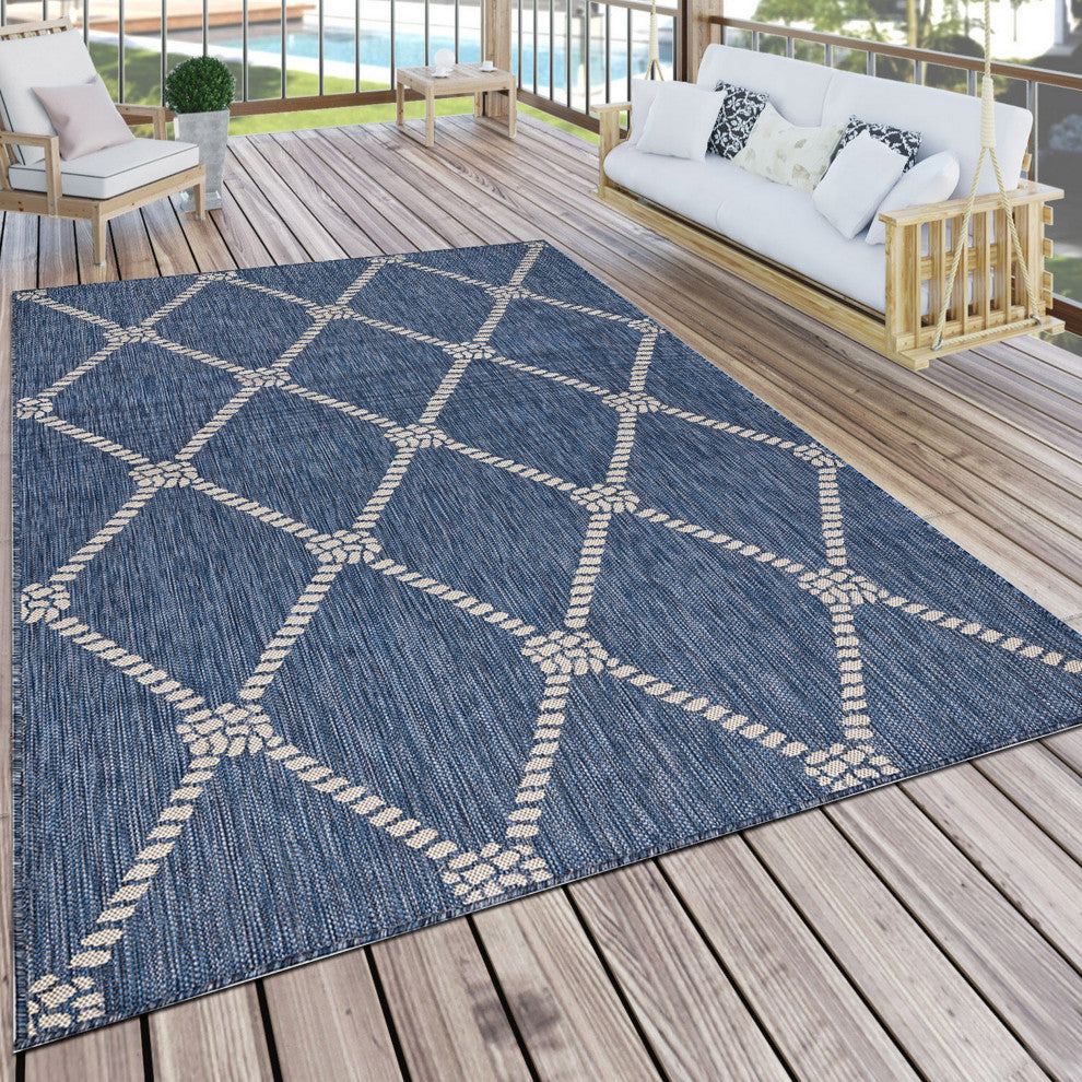 Nautical Knot Indoor Outdoor Rug, 7'6"x9'5"