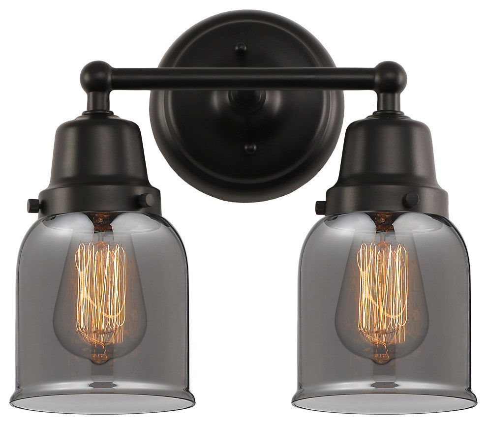 Innovations 623-2W-BK-G53 2-Light Bath Vanity Light, Matte Black