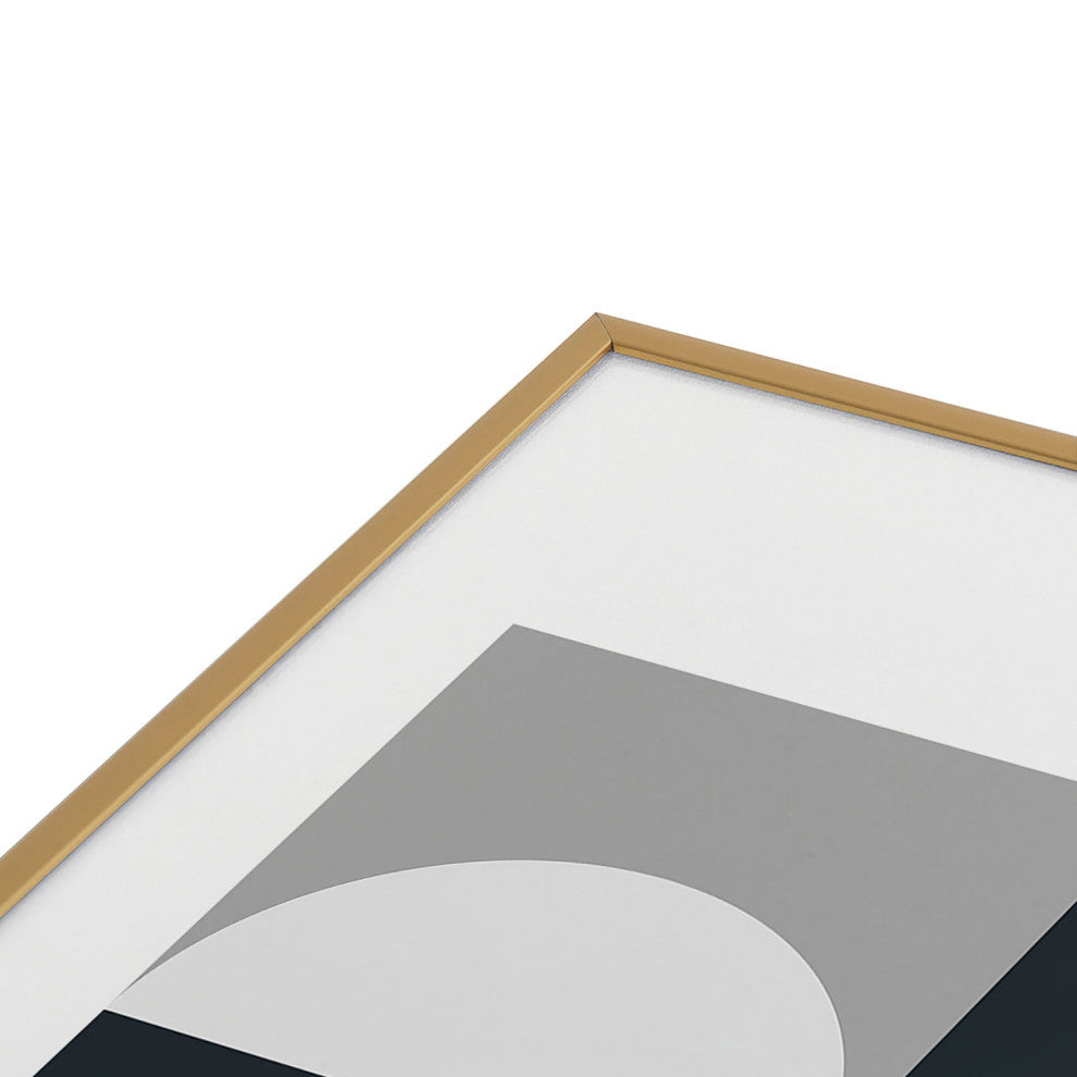 The Old Art Studio Abstract Geometric 09 Metal Framed Art Print