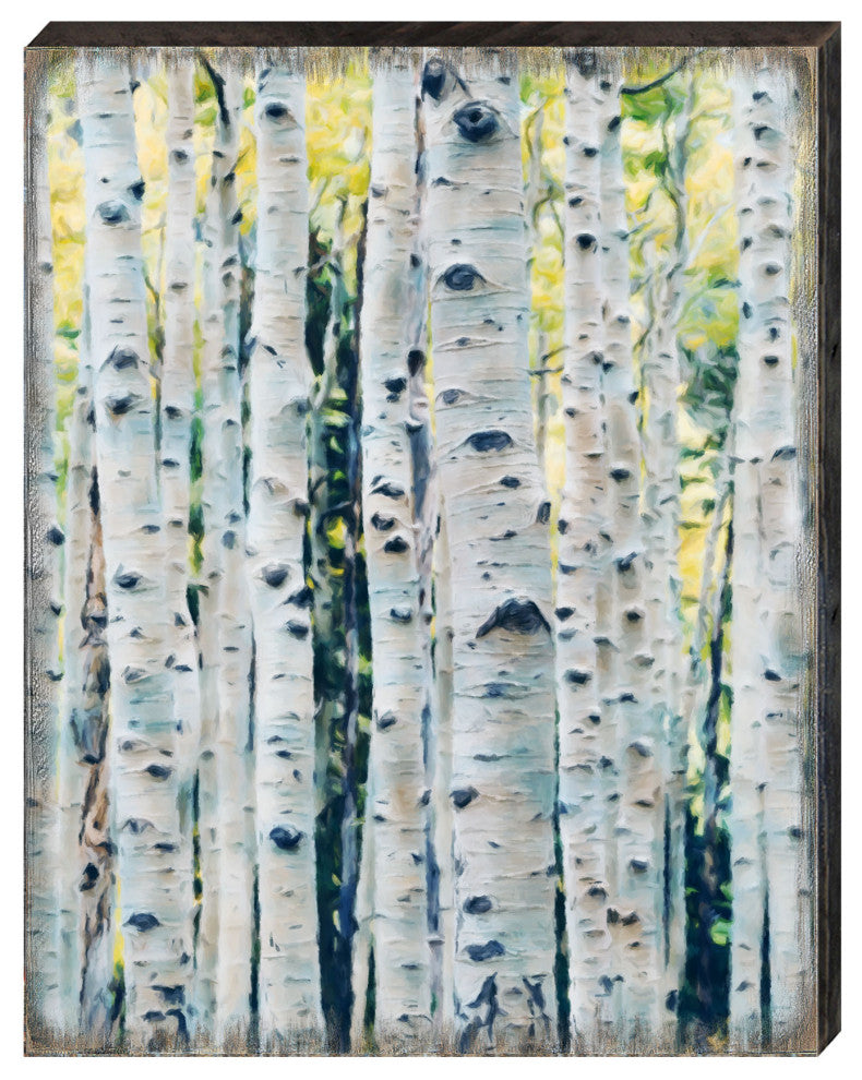 Birch Grove Art Wooden Wall Art, Oversized 48x36