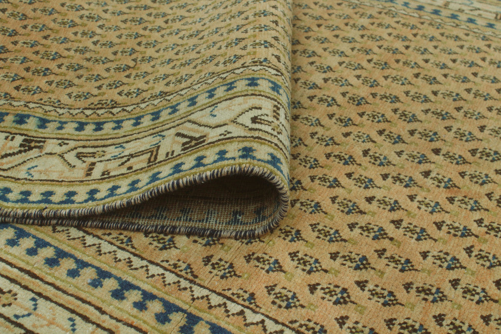 Vintage Distressed Mahmut Rust/Ivory Runner, 3'7x10'3