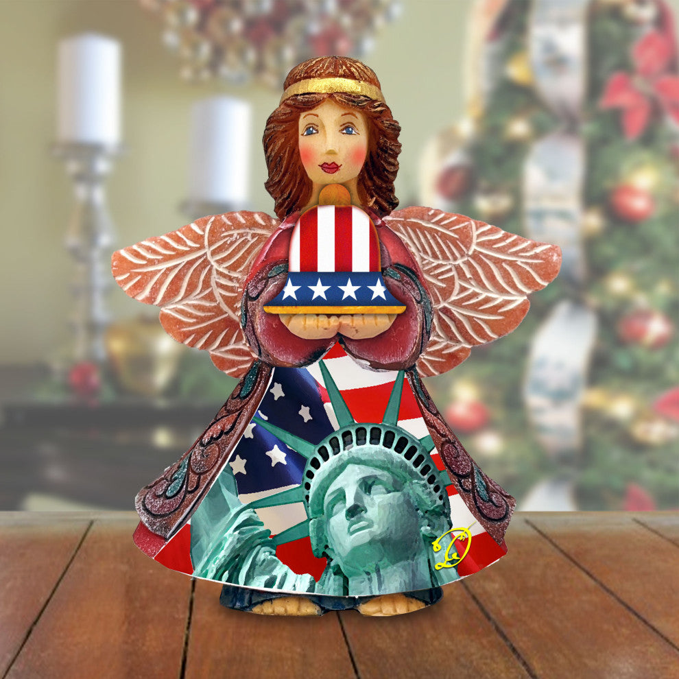 Patriotic Angel Figurine